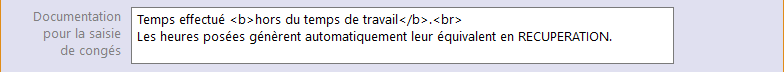 Définition des types d&#8217;absence et d&#8217;événements