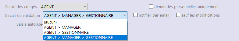 Définition des types d&#8217;absence et d&#8217;événements